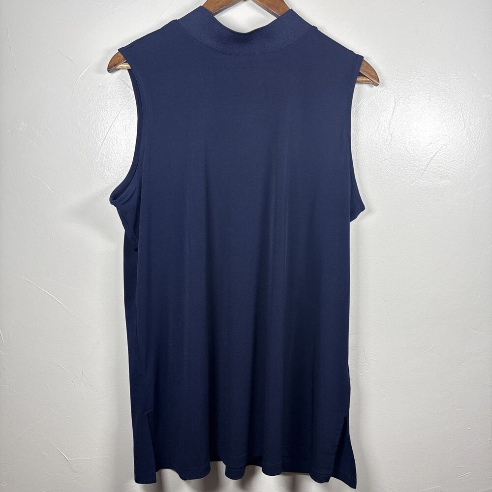 Susan Graver Essential Blue Tank Top Women's Size XL Travel Slinky Liquid Knit